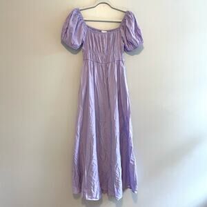 BaeVely Size S Purple Dress Lightweight Puff Sleeves